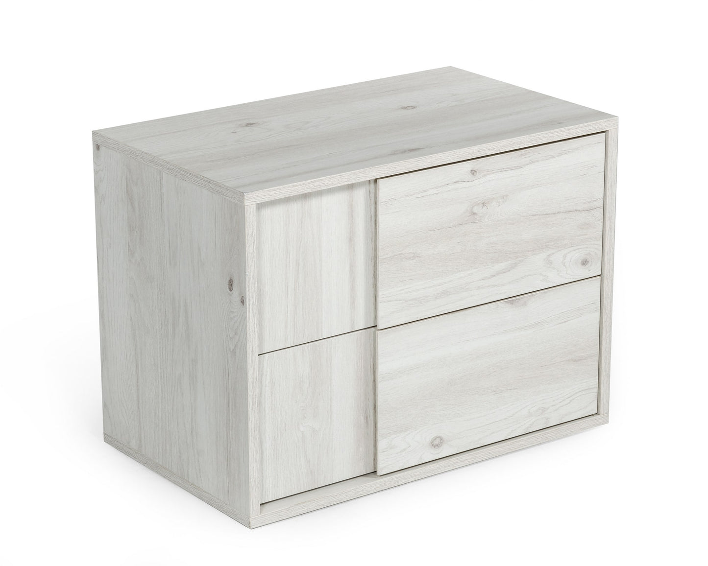 Nova Domus Asus Italian Modern White Washed Oak Nightstand