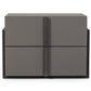 Nova Domus Lucia Italian Modern Matte Grey/Elm Grey Bed and 2 Nightstands Set