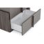 Nova Domus Lucia Italian Modern Matte Grey/Elm Grey Bed and 2 Nightstands Set