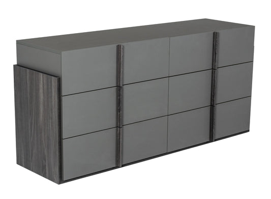 Nova Domus Lucia Italian Modern Elm and Matte Grey Dresser