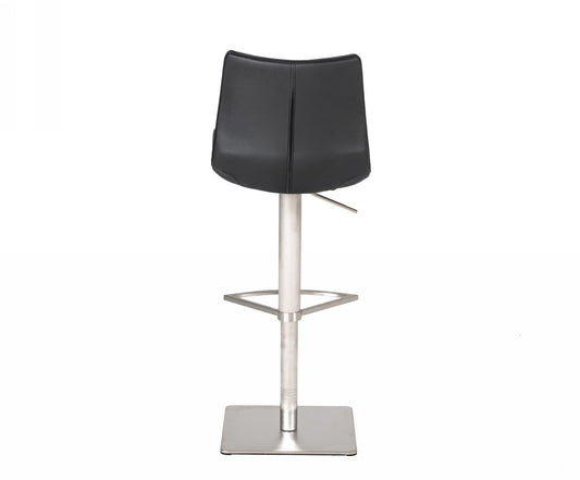 Modrest Aaron Modern Black Eco-Leather Bar Stool