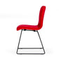 Modrest Yannis Modern Red Fabric Dining Chair Set of 2