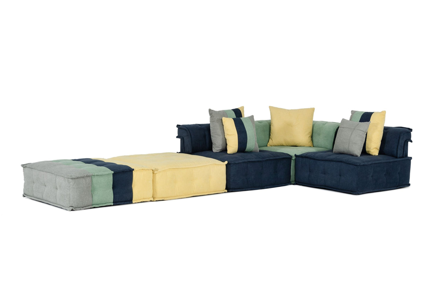 Divani Casa Dubai Modern Multicolored Fabric Modular Sectional Sofa