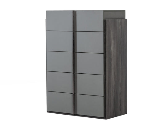 Nova Domus Lucia Italian Modern Elm and Matte Grey Chest