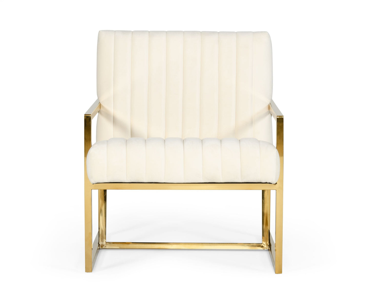 Divani Casa Baylor Modern Off-White Accent Chair