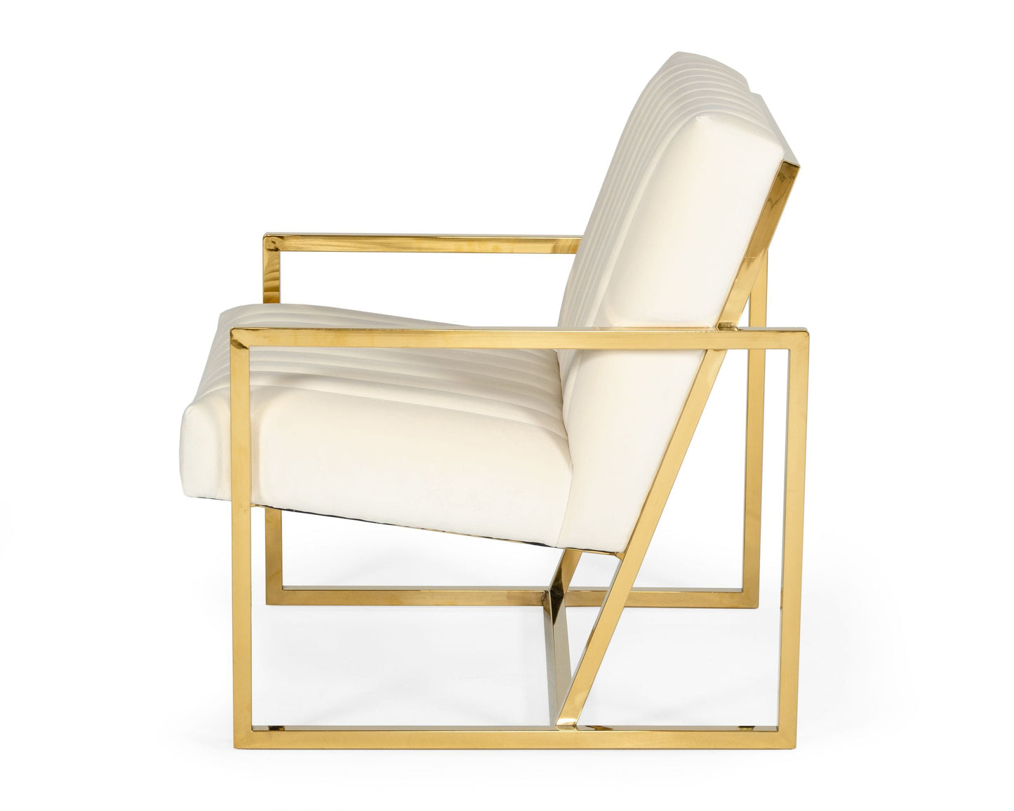 Divani Casa Baylor Modern Off-White Accent Chair