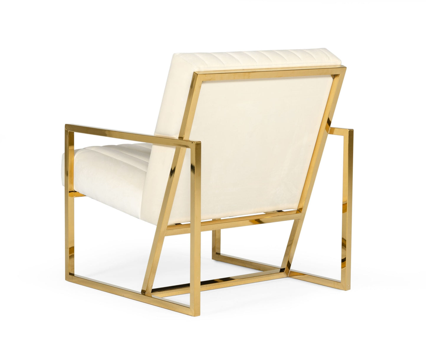 Divani Casa Baylor Modern Off-White Accent Chair