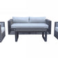 Renava Whimsy Modern Outdoor Light Grey and Dark Grey Sofa Set