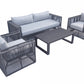 Renava Whimsy Modern Outdoor Light Grey and Dark Grey Sofa Set