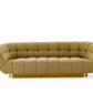 Divani Casa Granby Glam Mustard and Gold Fabric Sofa