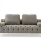 Divani Casa Ladera Glam Grey and Gold Fabric Loveseat