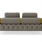 Divani Casa Ladera Glam Grey and Gold Fabric Sofa