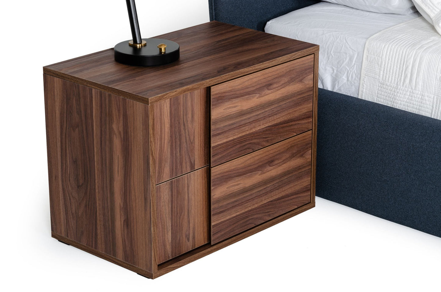 Nova Domus Asus Italian Modern Walnut Nightstand