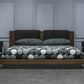Nova Domus Fantasia Contemporary Dark Walnut and Dark Grey Bed