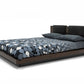 Nova Domus Fantasia Dark Walnut/Dark Grey Bed and Two Nightstands