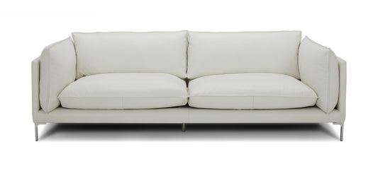 Divani Casa Harvest Modern White Full Leather Sofa