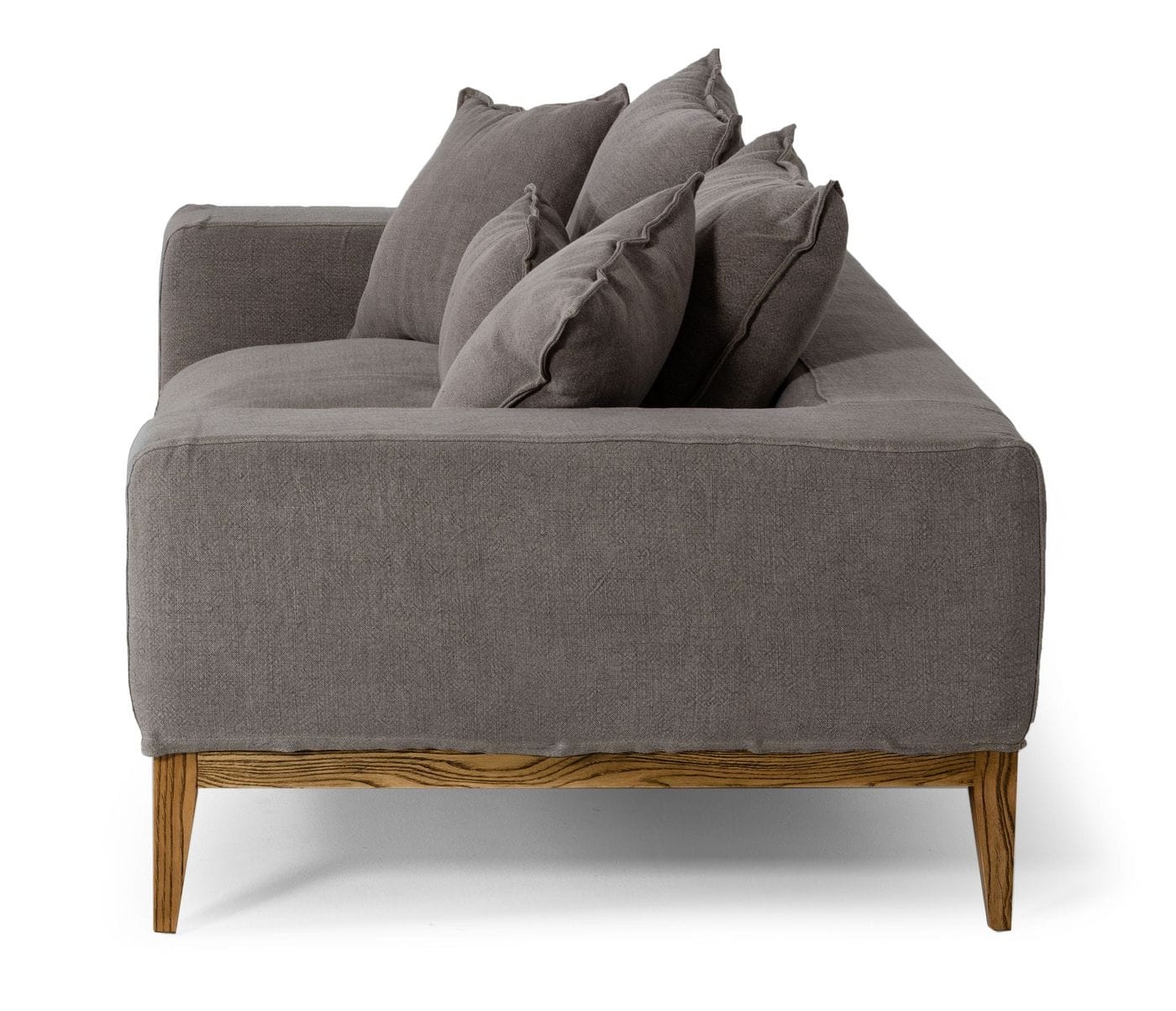 Divani Casa Corina Modern Grey Linen Loveseat