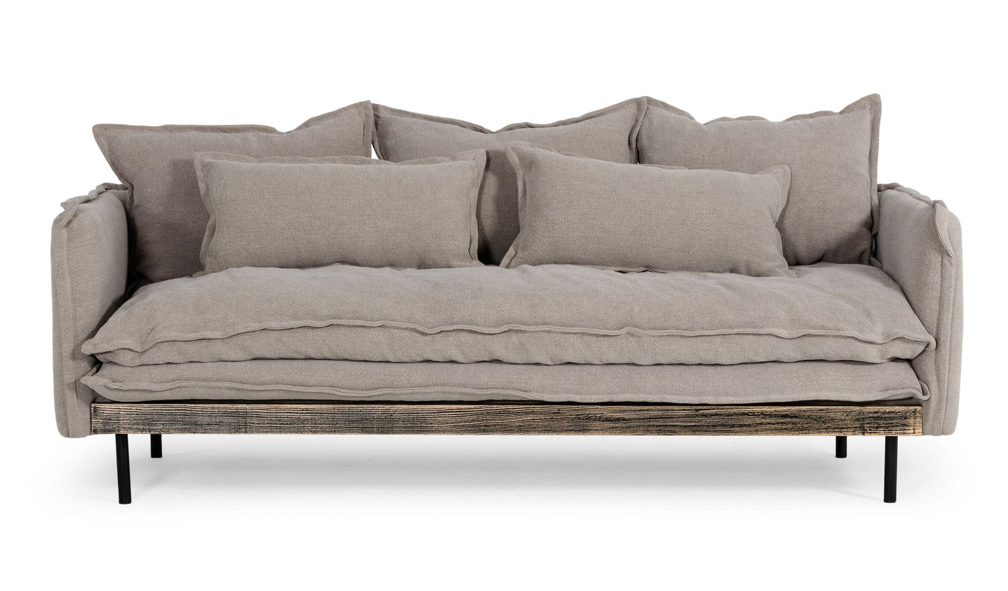 Divani Casa Mathis Modern Grey Fabric Sofa