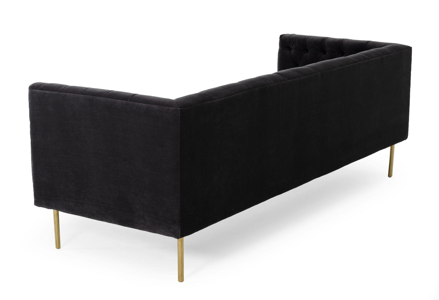 Divani Casa Chavez DK Grey Velvet Sofa