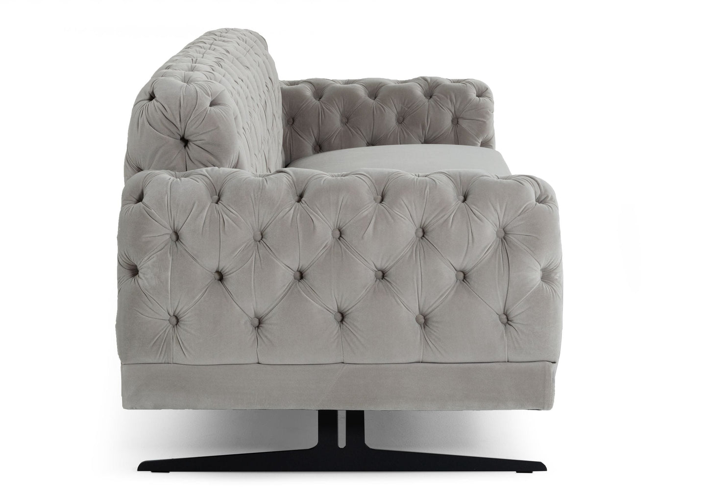 Divani Casa Sepulveda Modern Grey Fabric Sofa