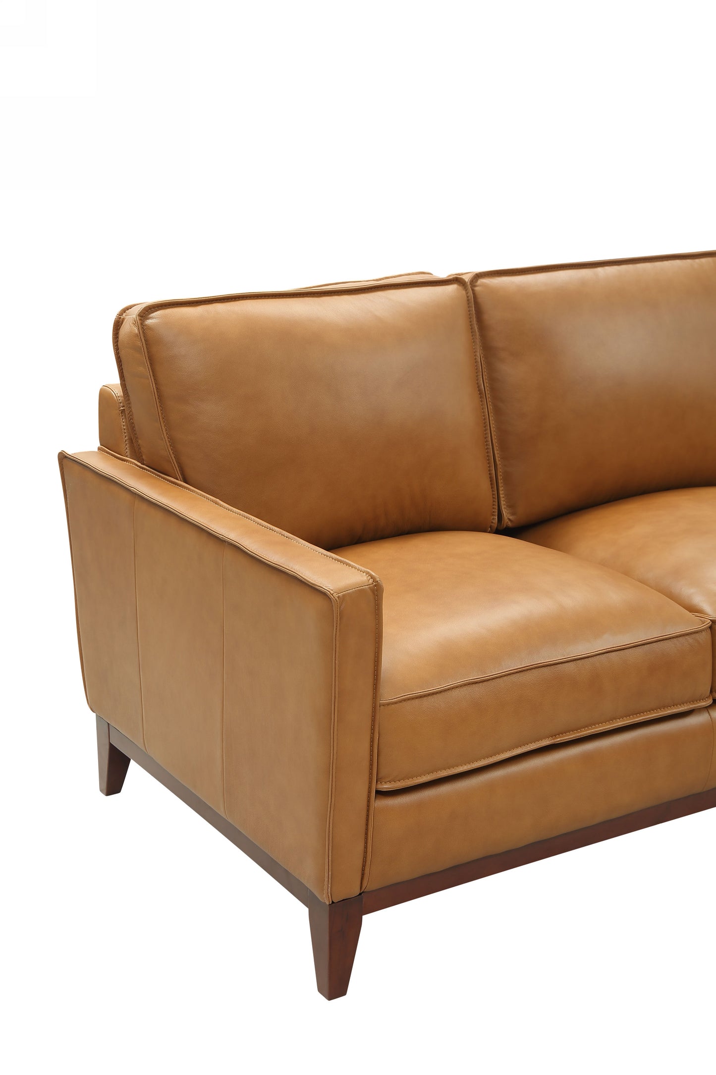 Divani Casa Naylor Modern Brown Italian Leather Split Sofa