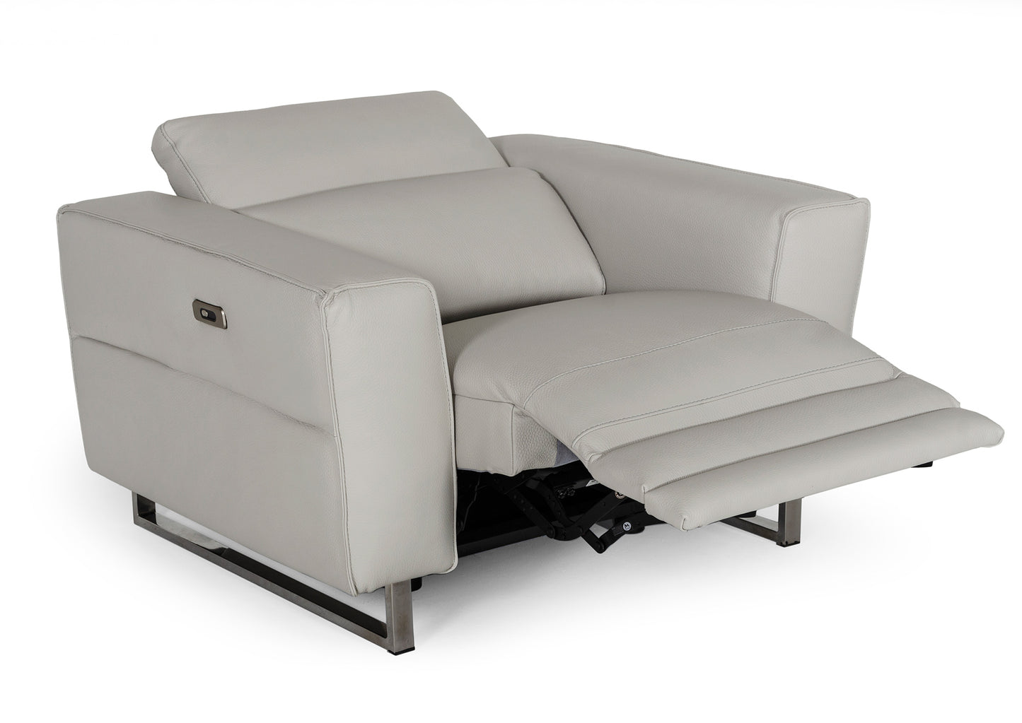 Accenti Italia Lucca Italian Modern Grey Armchair with Electric Recliner