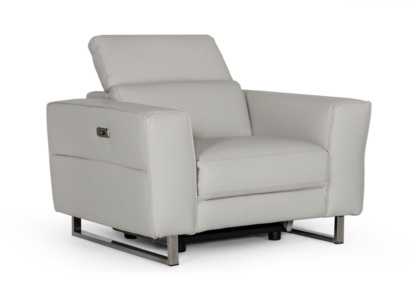 Accenti Italia Lucca Italian Modern Grey Armchair with Electric Recliner