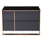 Nova Domus Cartier Modern Black and Rosegold Nightstand