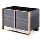 Nova Domus Cartier Modern Black and Rosegold Nightstand