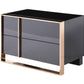 Nova Domus Cartier Modern Black and Rosegold Nightstand