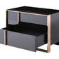 Nova Domus Cartier Modern Black and Rosegold Nightstand