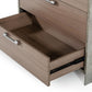 Nova Domus Boston Modern Brown Oak and Brushed Stainless Steel Chest