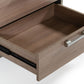 Nova Domus Boston Modern Brown Oak and Brushed Stainless Steel Nightstand