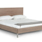 Nova Domus Boston Modern Brown Oak and Brushed Stainless Steel Bed