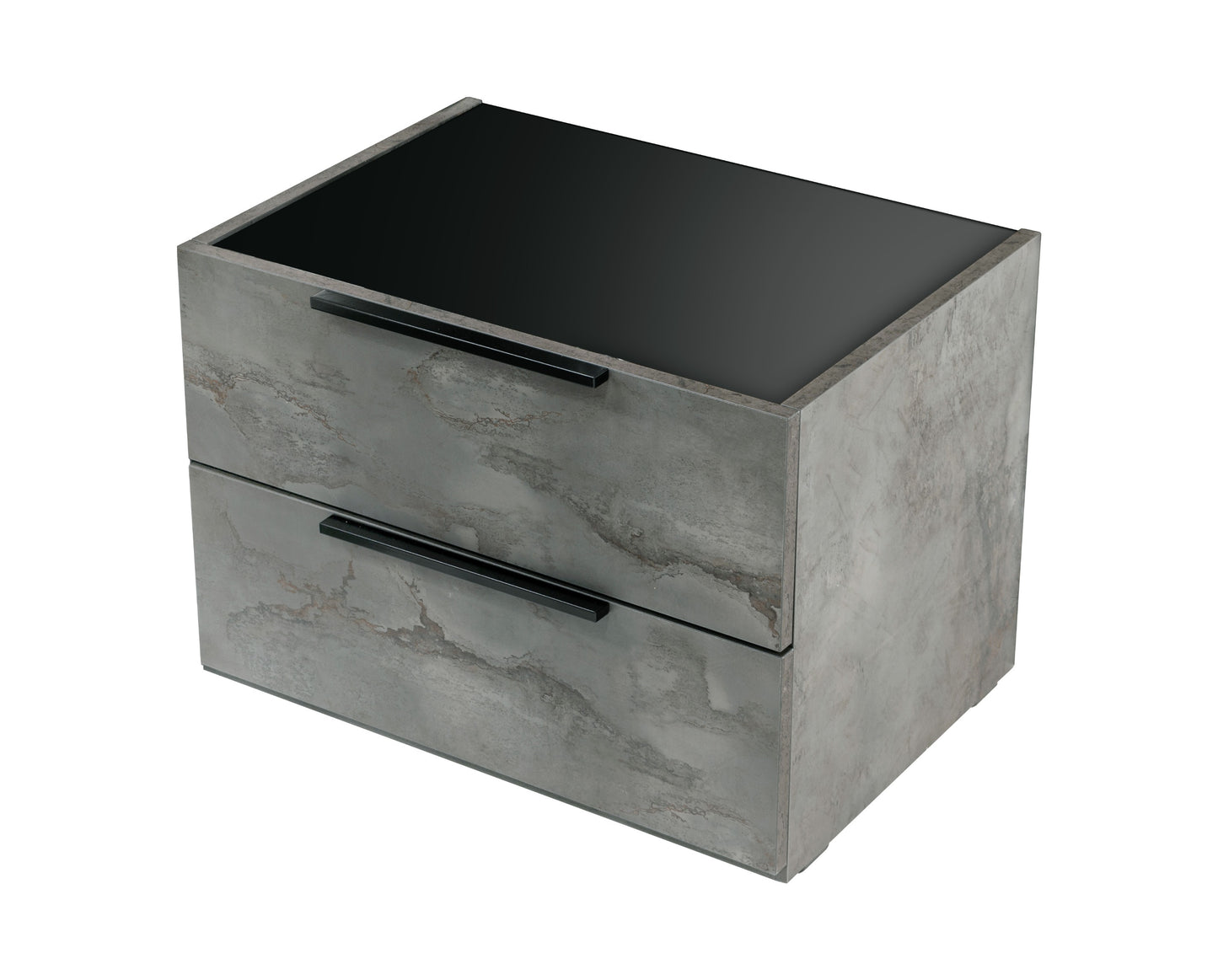 Nova Domus Ferrara Modern Volcano Oxide Grey Nightstand