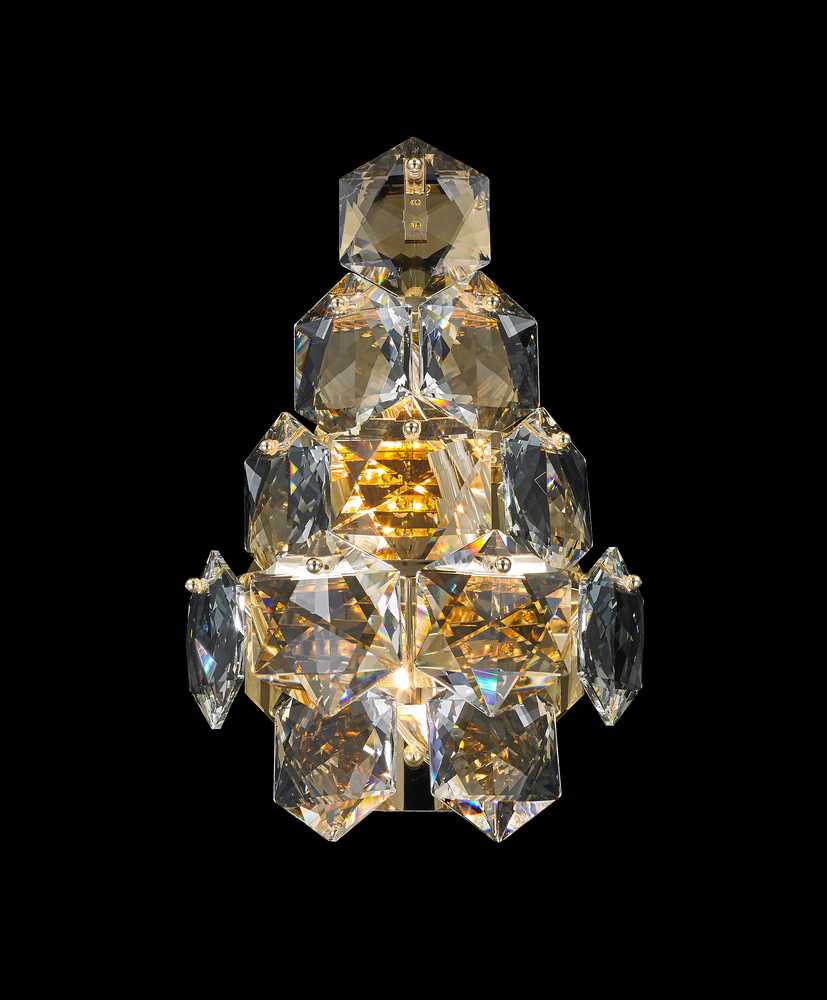 Glacier Wall Sconce 2-Light in Gold 7806WSGD by StarFire Crystal