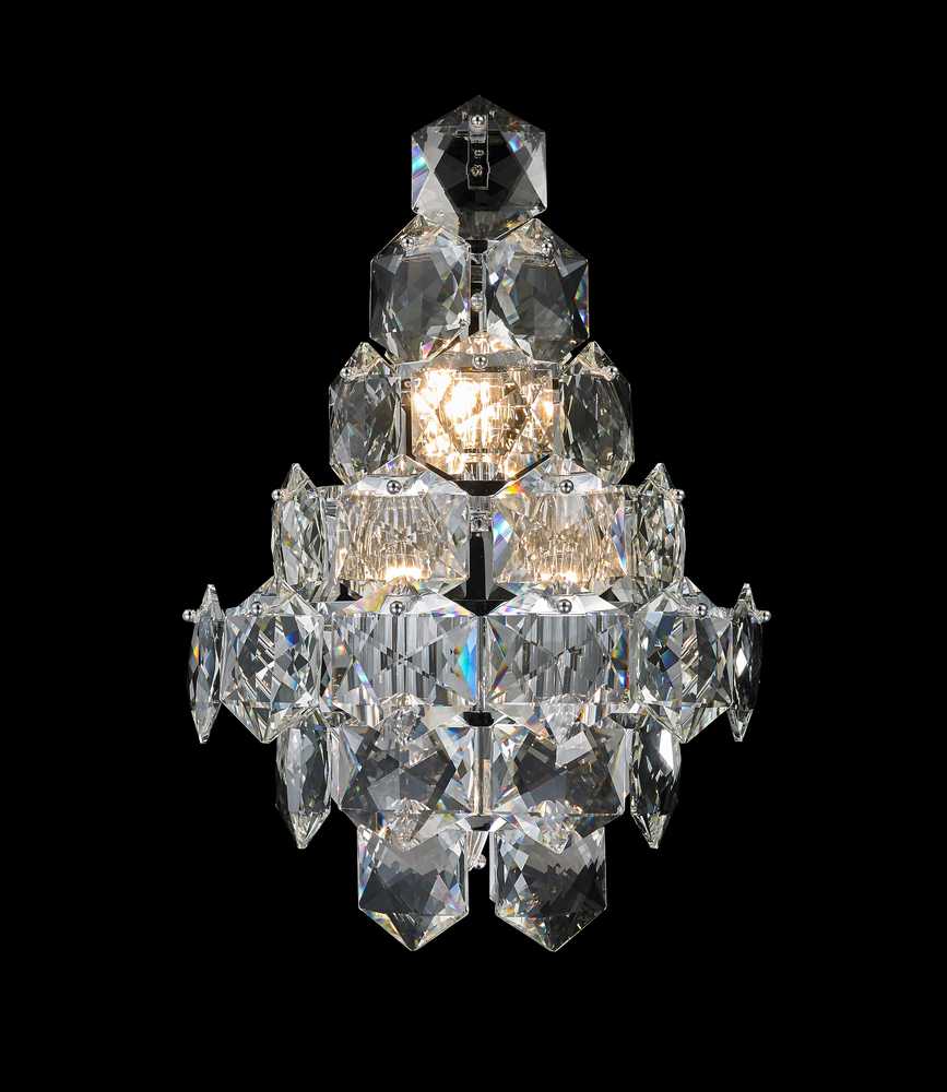 Glacier Wall Sconce 4-Light in Chrome 7808WSCH by StarFire Crystal