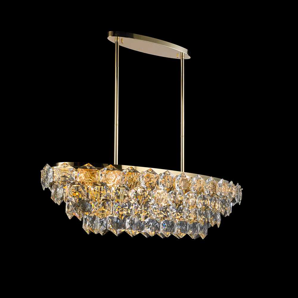 Glacier Chandelier 24-Light in Gold 7844GD by StarFire Crystal
