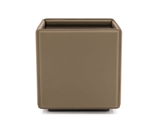 Modrest Vargas Modern Beige Leatherette End Table