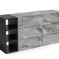 Nova Domus Maranello Modern Grey Wash and Faux Marble Dresser