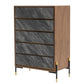 Nova Domus Metcalf Mid-Century Walnut and Grey Chest