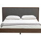 Nova Domus Metcalf Mid-Century Walnut and Grey Bed