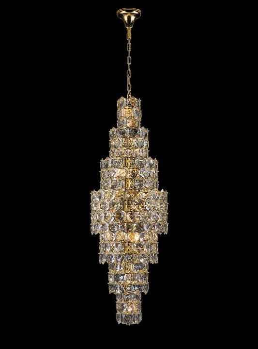 Glacier Chandelier 28-Light in Gold 7869GD by StarFire Crystal