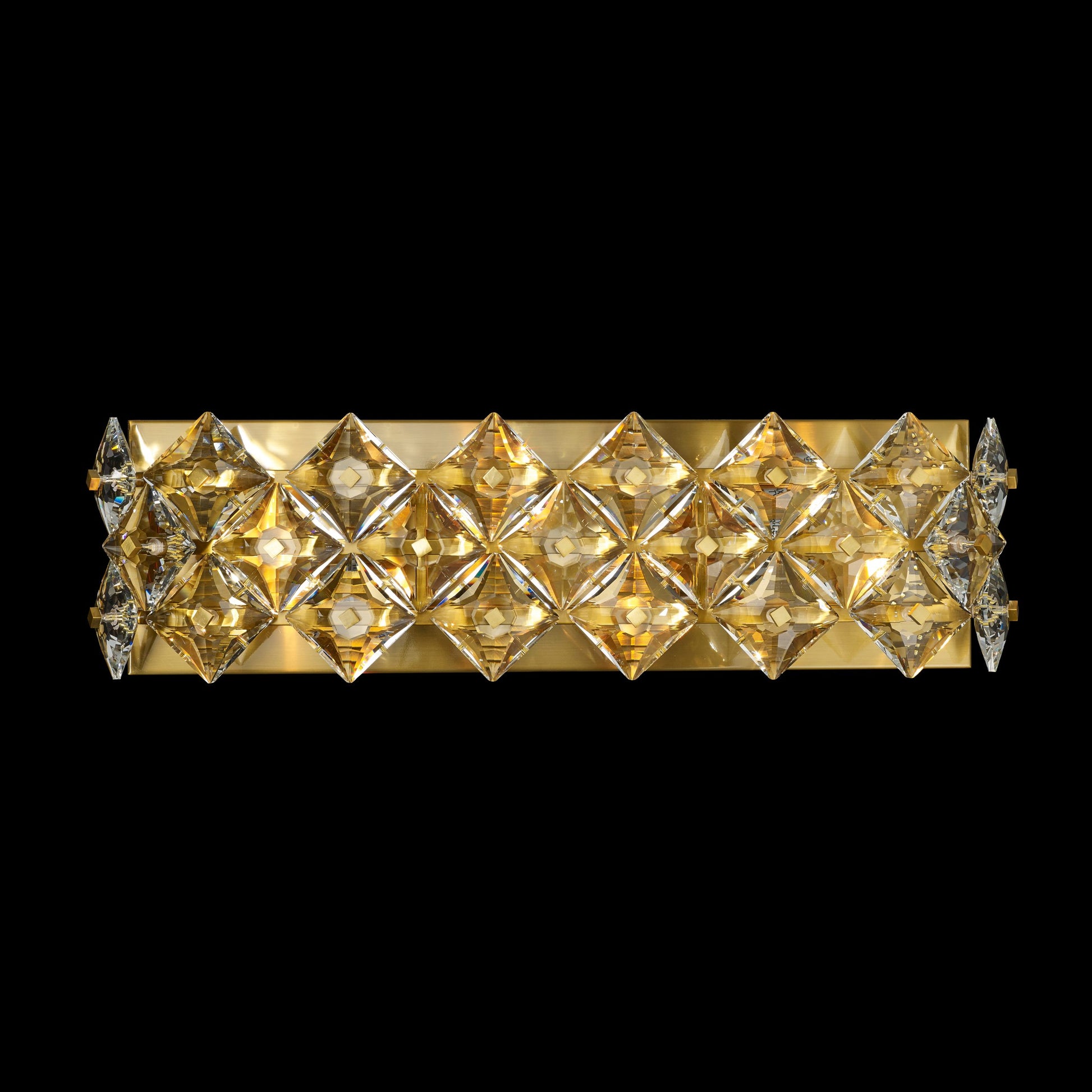 The Crown Wall sconce 4-Light in Antique Brass 7910WSAB by StarFire Crystal