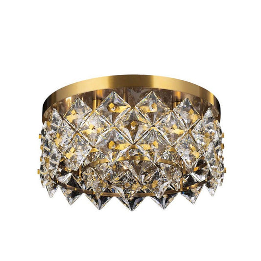 The Crown Flushmount 5-Light in Antique Brass 7918AB by StarFire Crystal