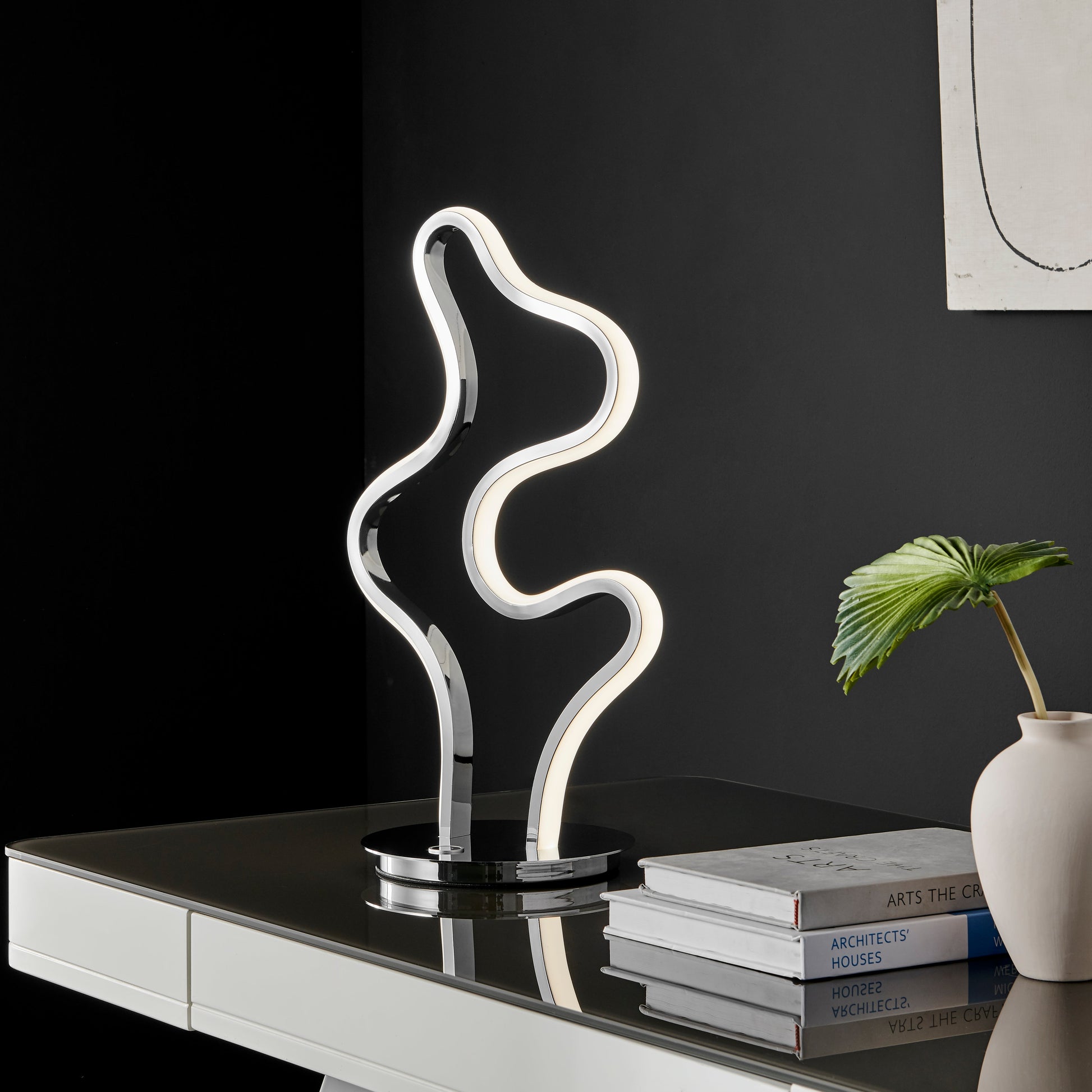 Romney Table Lamp Chrome by Finesse Decor TL-014-C