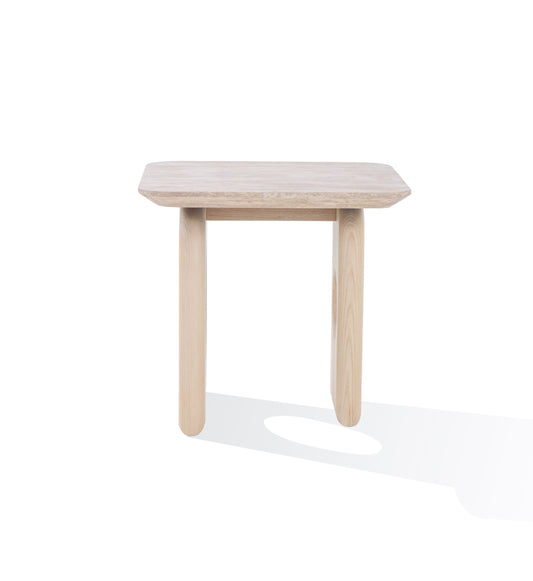 Nova Domus Osaka Modern Faux Marble and Natural Ash End Table