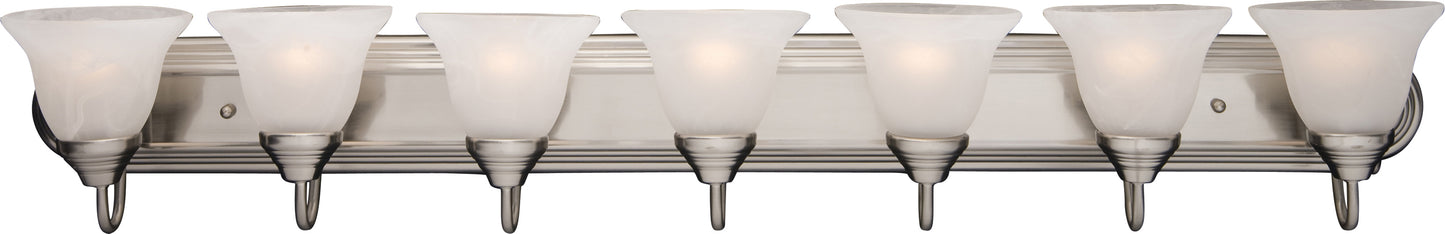 Essentials 7-Light Bath Vanity Satin Nickel by Maxim Lighting