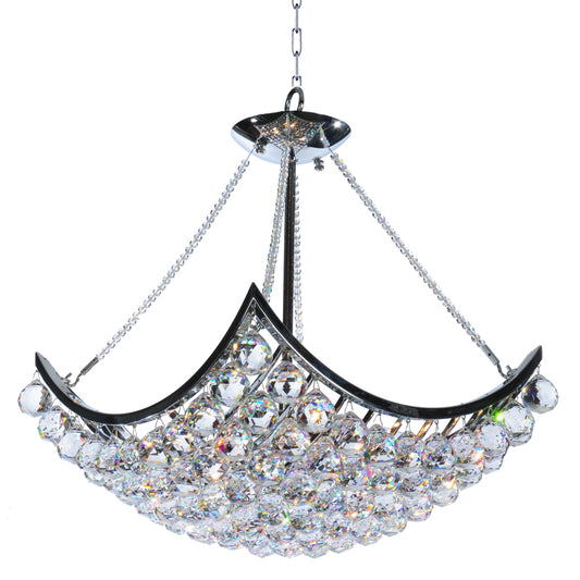 Crystal Ball Chandelier 6-Light in Chrome 8018CH by StarFire Crystal