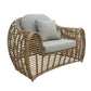 Renava Sandra Outdoor Beige and Wicker Sofa Set With End Table